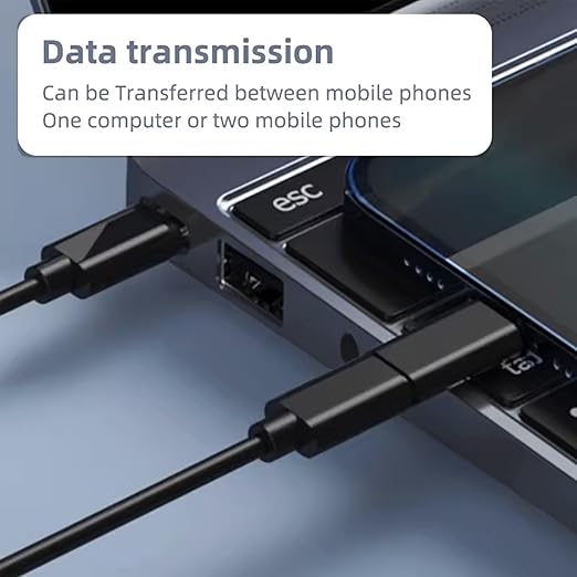 Durable braided charging cable with dual USB connectors