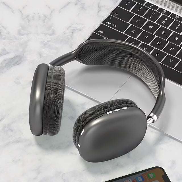 Compact foldable design of P9 Bluetooth headphones for easy storage and travel