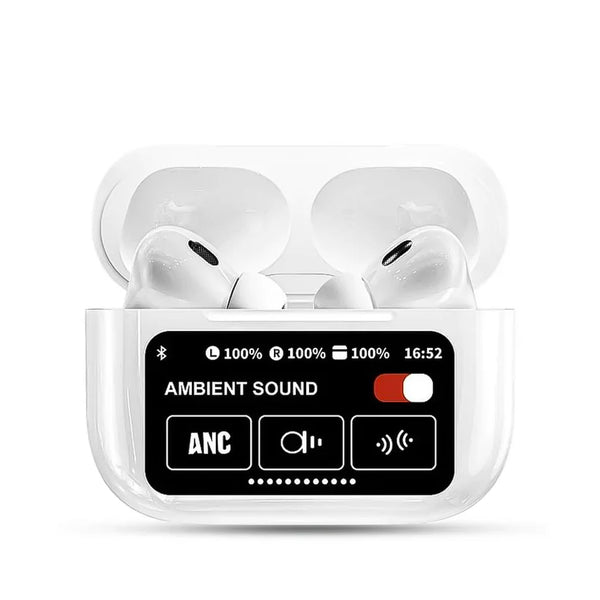 A9 Pro ANC Wireless Earbuds with Titanium Touch Display