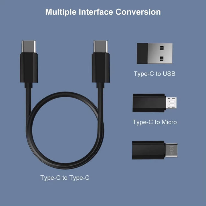 Compact cable with built-in SIM pin and microSD card holder